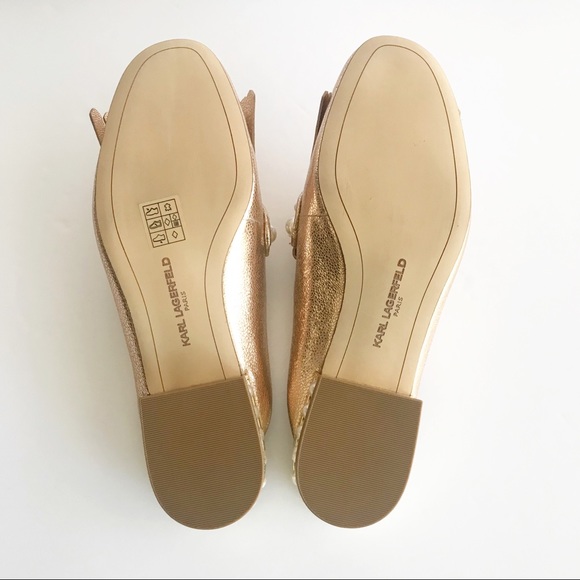 Karl Lagerfeld Becky Faux Pearl Embellished Slides - Picture 4 of 5